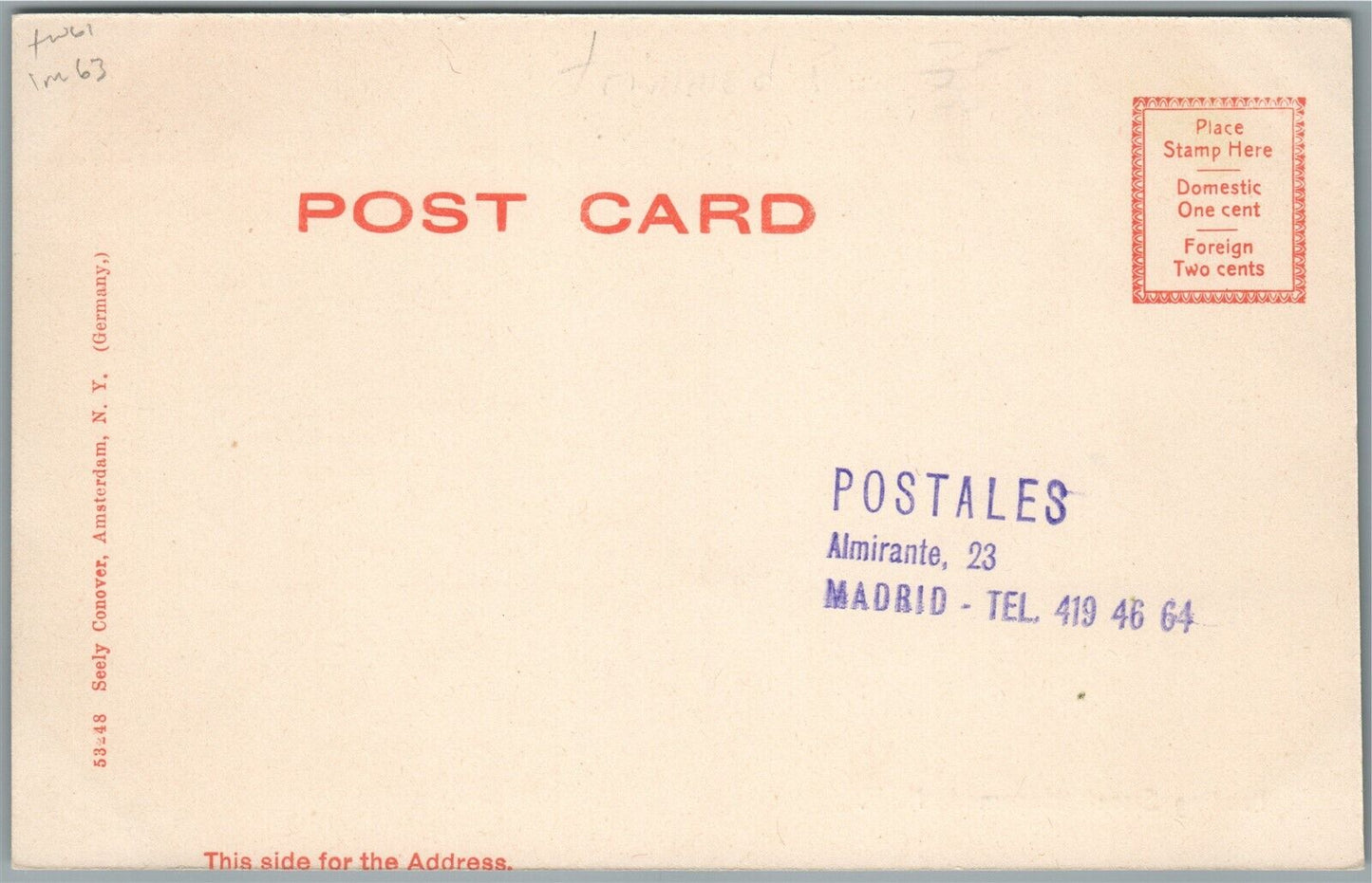 HAGAMAN NY PAWLING STREET ANTIQUE POSTCARD