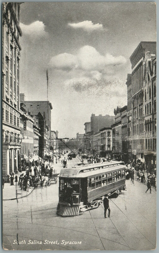 SYRACUSE NY SOUTH SALINA STREET ANTIQUE POSTCARD