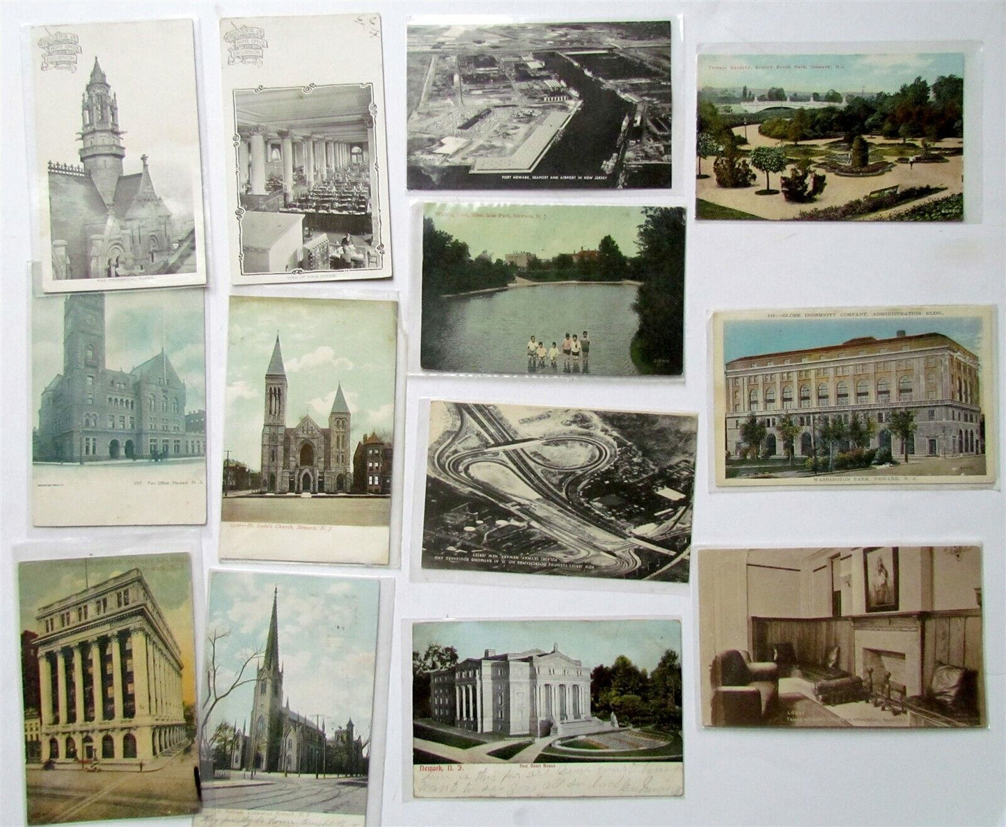 NEWARK NJ lot of 40 ANTIQUE & VINTAGE POSTCARDS