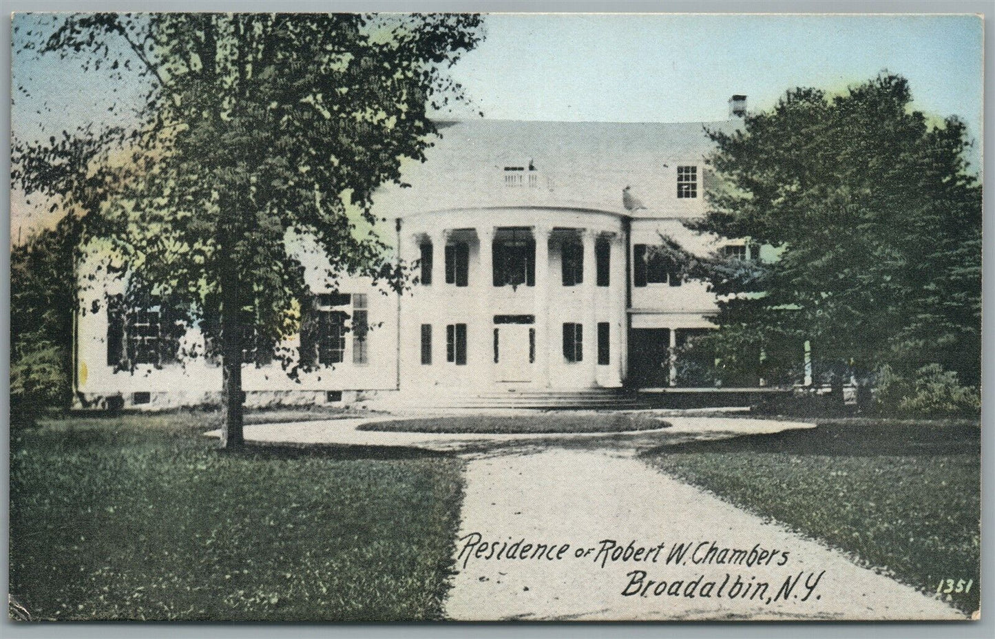 BROADALBIN NY RESIDENCE of ROBERT CHAMBERS ANTIQUE POSTCARD