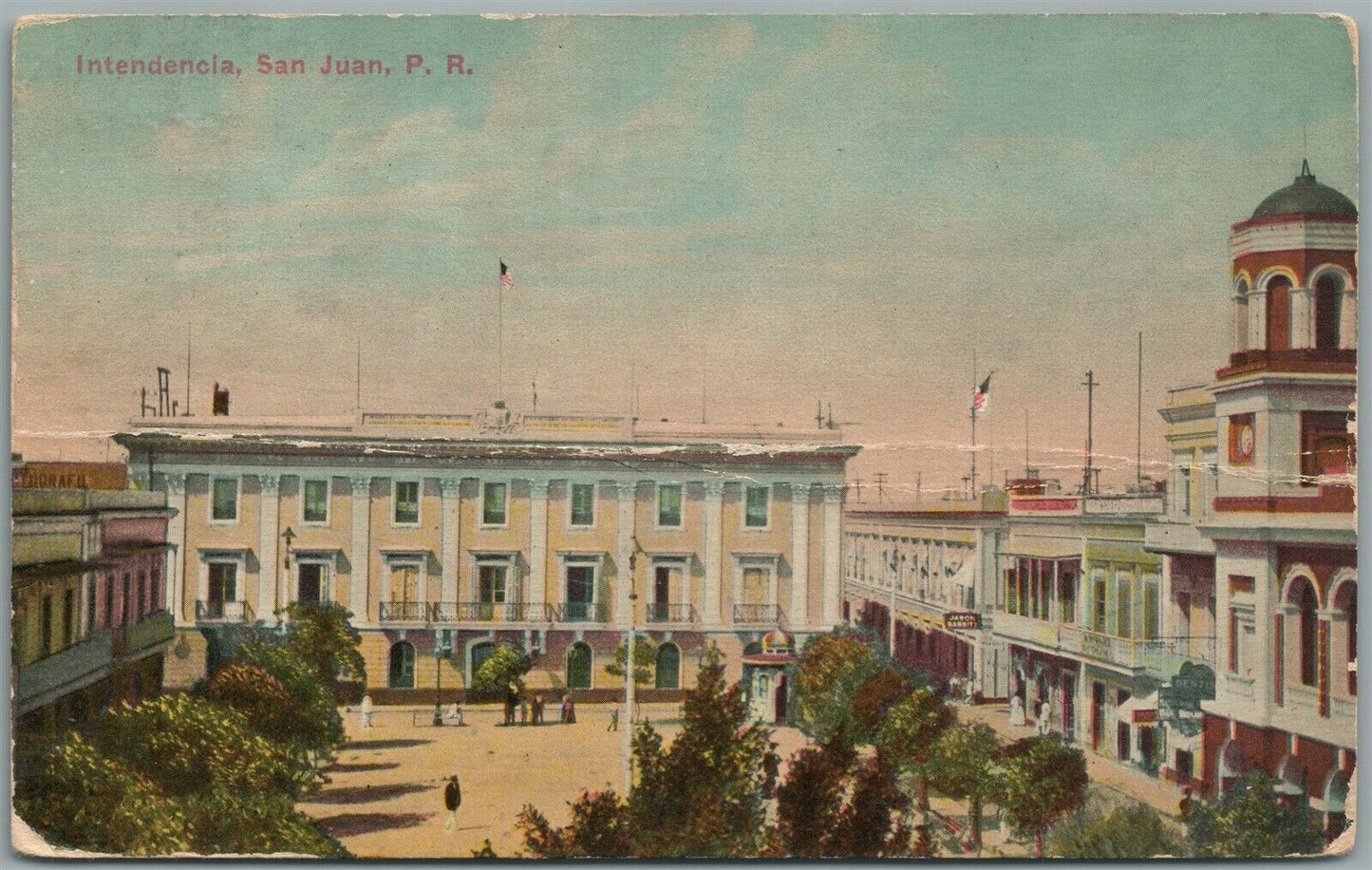 SAN JUAN PR INTENDENCIA ANTIQUE POSTCARD PORTO RICO