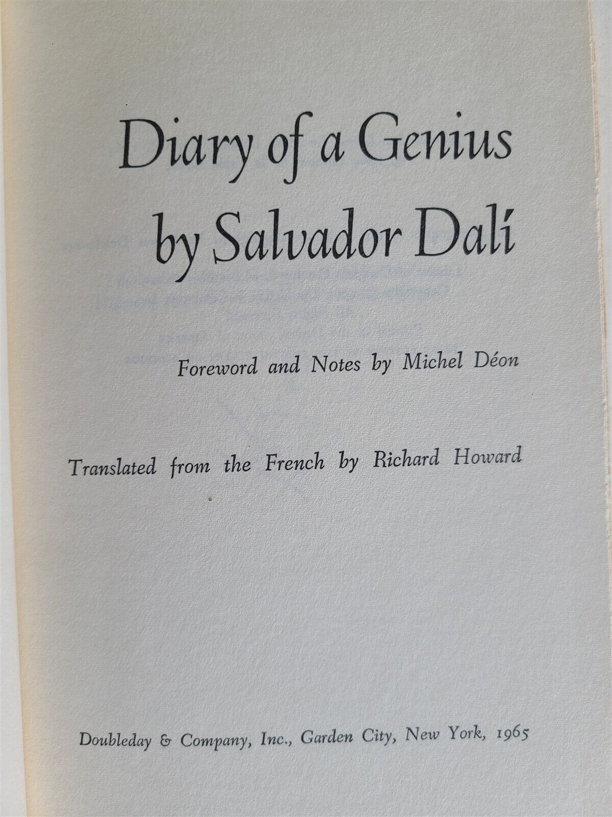 1965 DIARY of a GENIUS by SALVADOR DALI illustrated VINTAGE