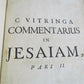 1724 2 VOLUMES Commentary on Isaiah by C.Vitringa antique FOLIOS VELLUM w/ MAP