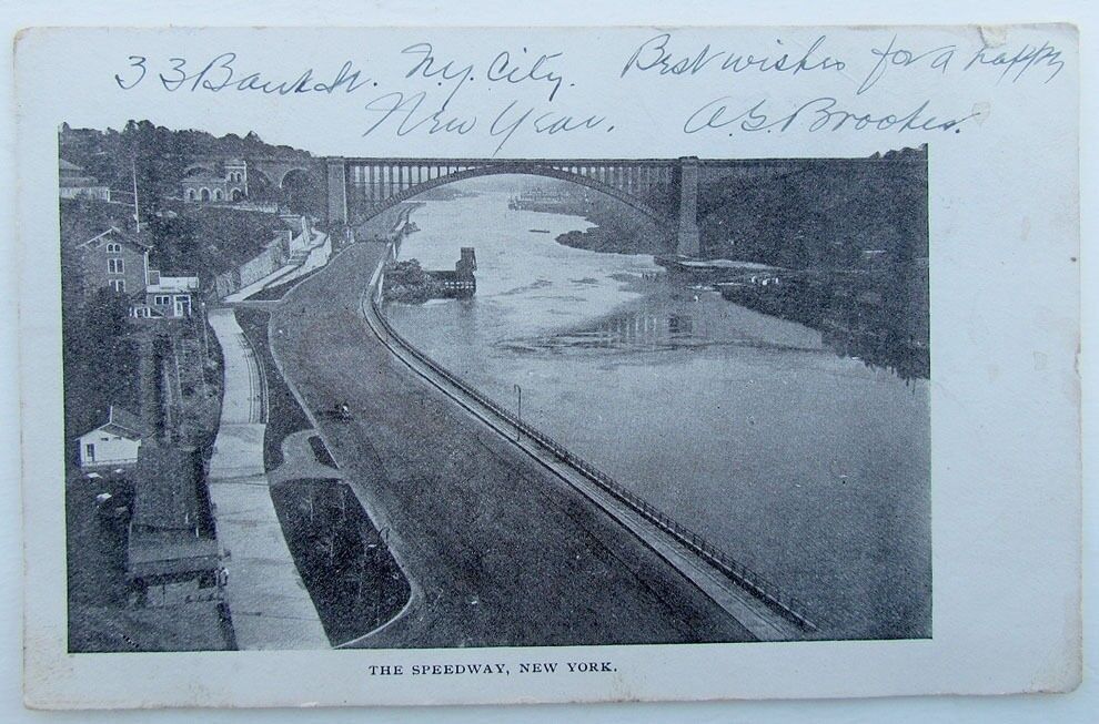 VINTAGE 1904 UNDIVIDED POSTCARD THE SPEEDWAY NEW YORK