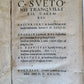 1539 TWELVE CAESARS BIOGRAPHIES by Suetonius Tranquillus antique 16 c. BINDING