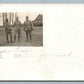 WWI GERMAN OFFICERS w/ SWORDS & PICKELHAUBE ANTIQUE REAL PHOTO POSTCARD RPPC