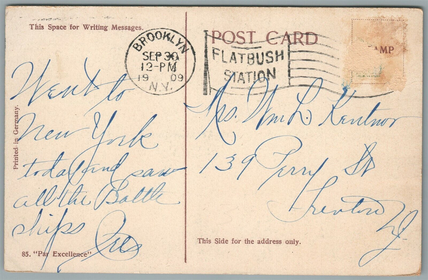 BROOKLYN NY MELROSE PARK FLATBUSH ANTIQUE POSTCARD