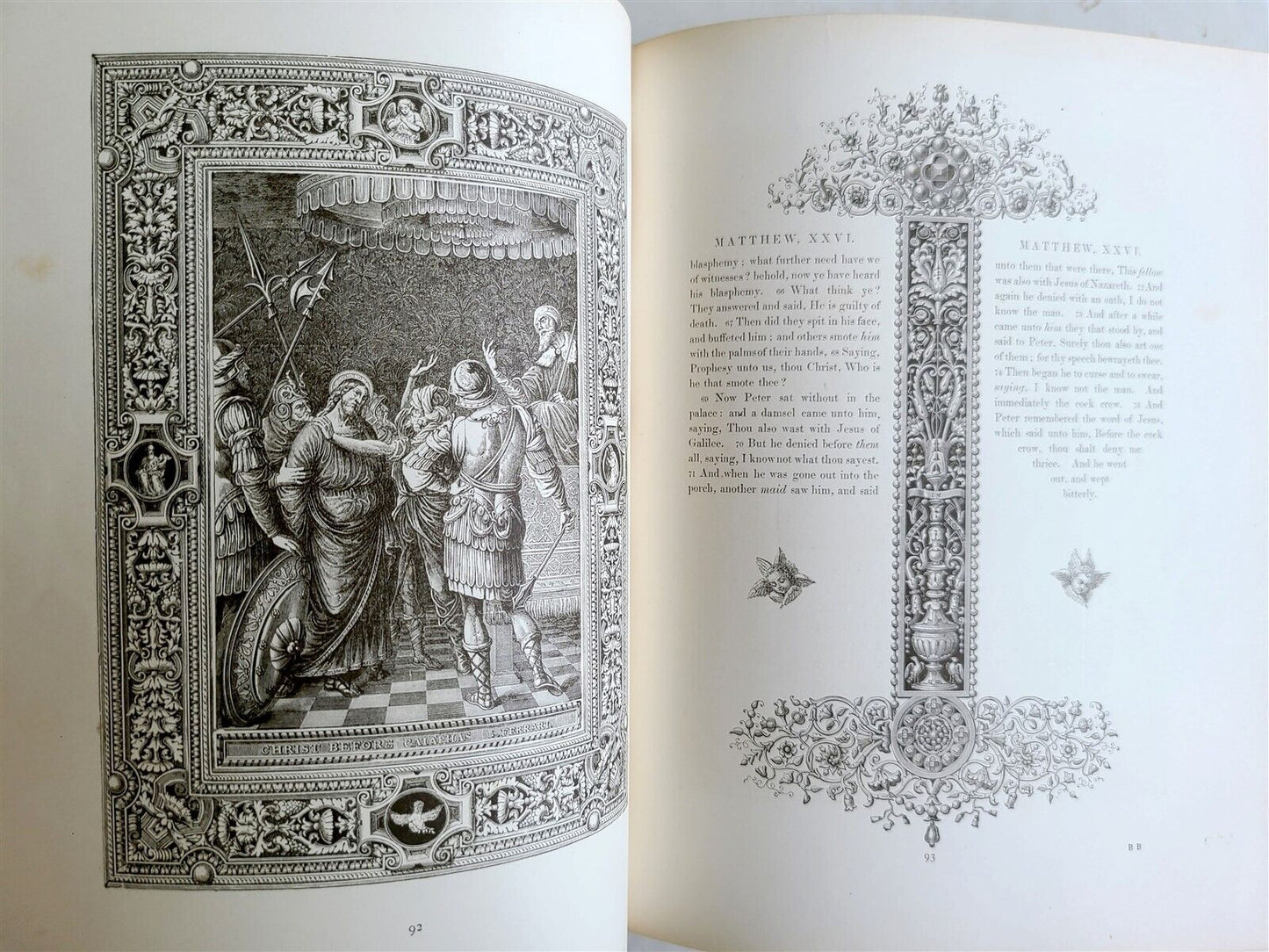 1883 BIBLE in ENGLISH antique BEAUTIFULLY ILLUSTRATED