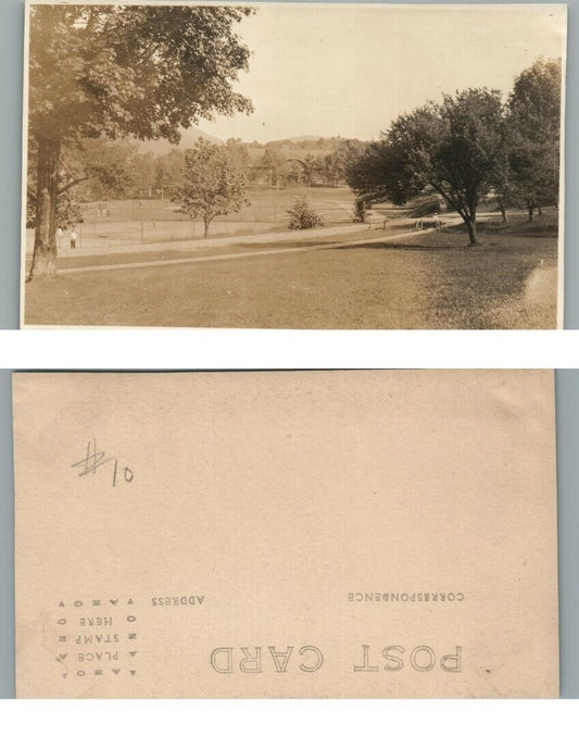 VINTAGE RPPC REAL PHOTO POSTCARD - TENNIS CLUB (?)