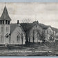 CAMPTOWN PA M.E. CHURCH & HIGH SCHOOL 1914 ANTIQUE POSTCARD