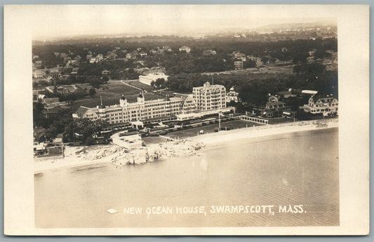 SWAMPSCOTT MA NEW OCEAN HOUSE ANTIQUE REAL PHOTO POSTCARD RPPC