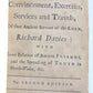 1752 Account of Exercises Services & Travels of Richard Davies antique AMERICANA