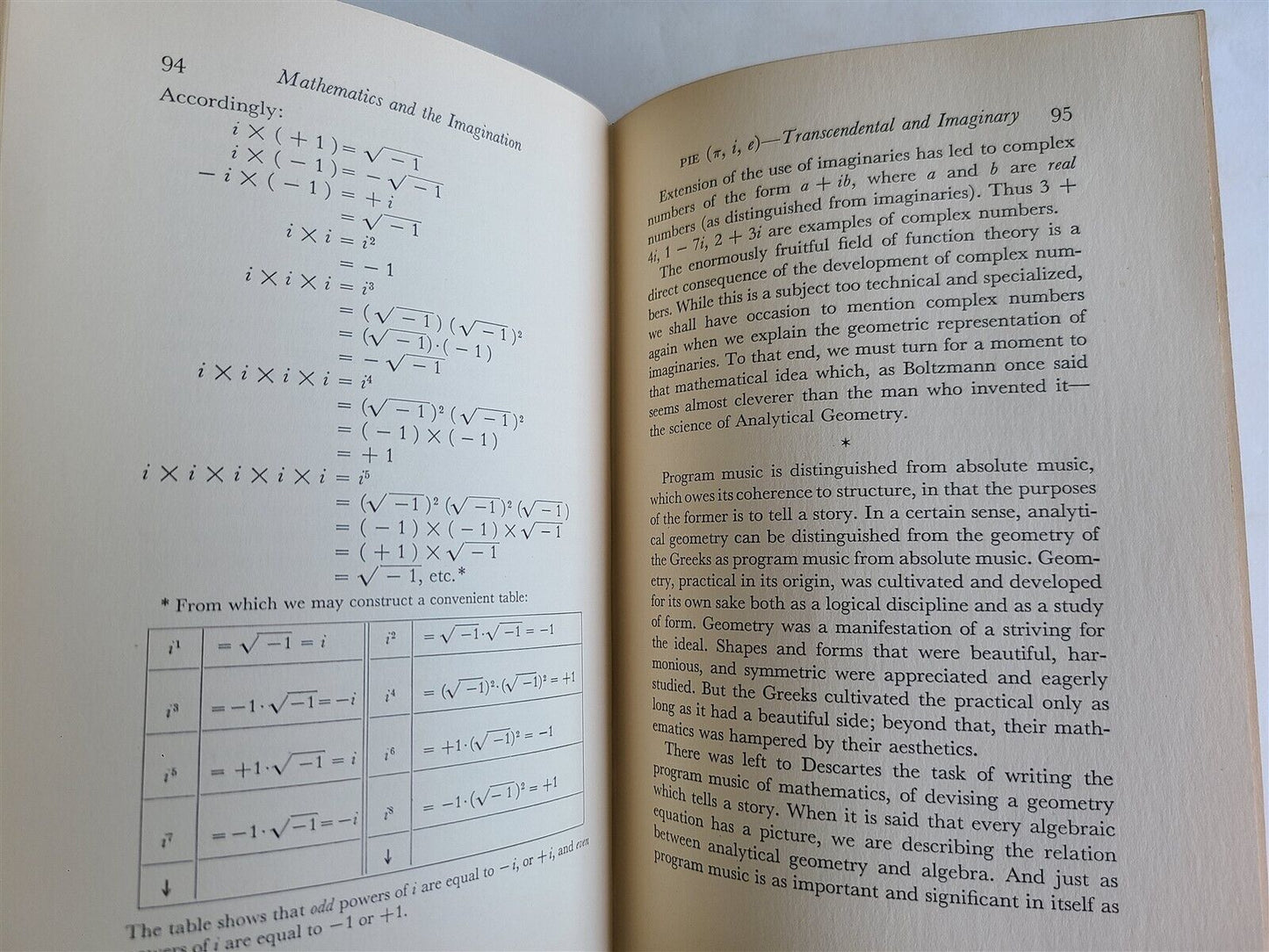 1940 MATHEMATICS and IMAGINATION by E.KASNER & J. NEWMAN vintage 1st EDITION