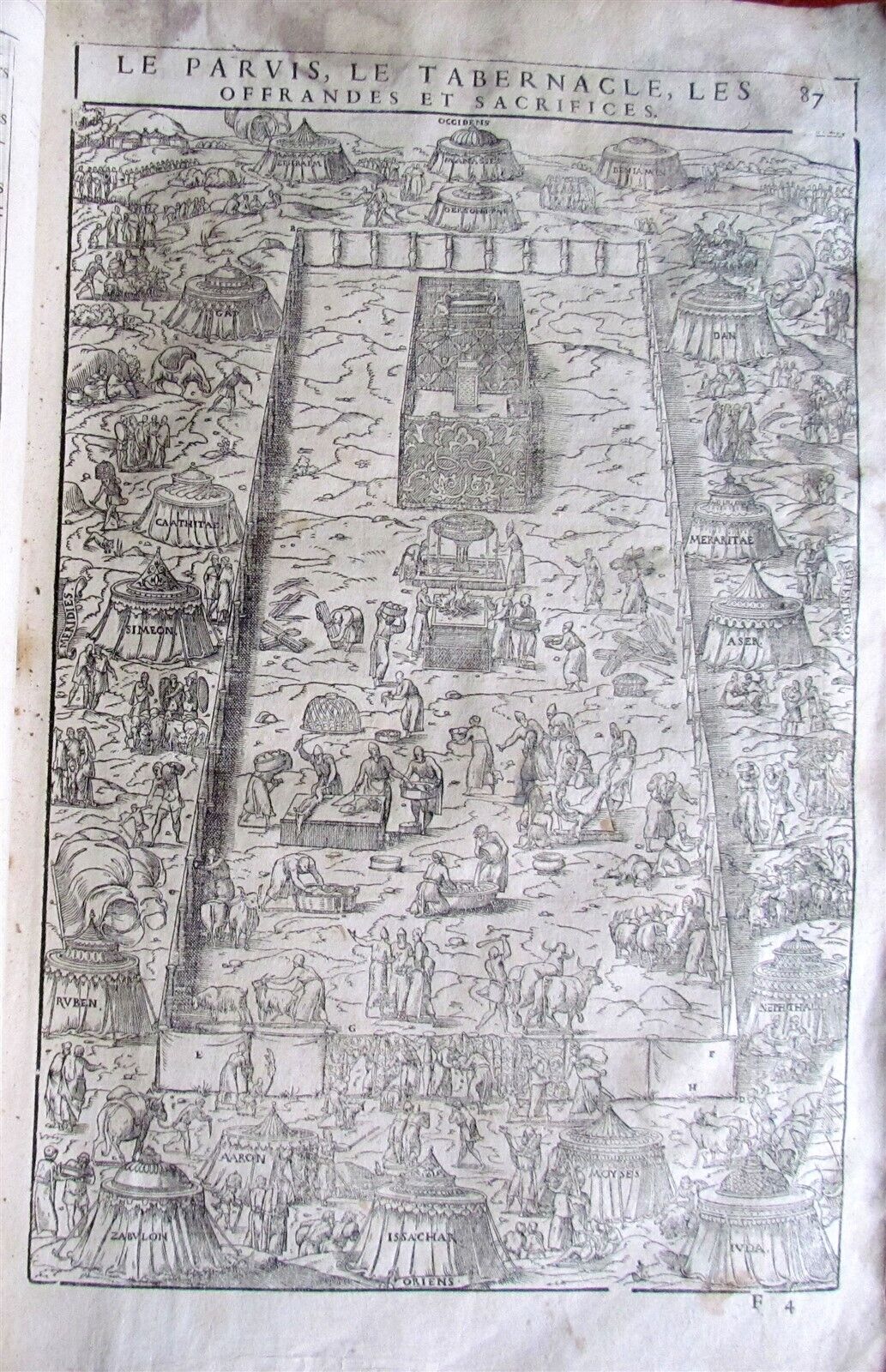 1585 LEUVEN BIBLE illustrated MASSIVE FOLIO antique in FRENCH La Saincte Bible