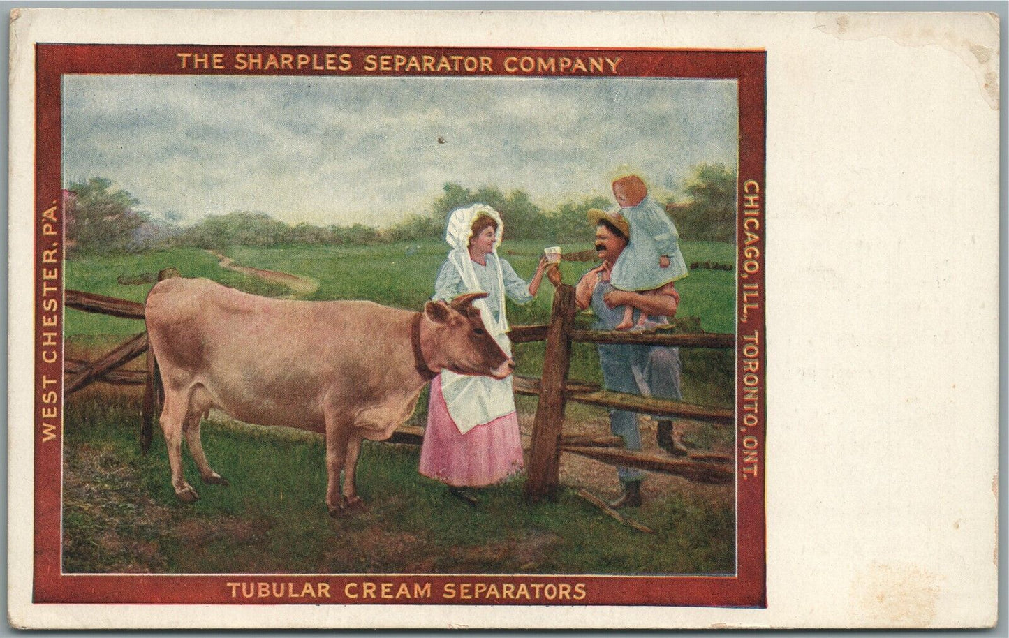 SHARPLES SEPARATOR COMPANY ADVERTISING ANTIQUE POSTCARD