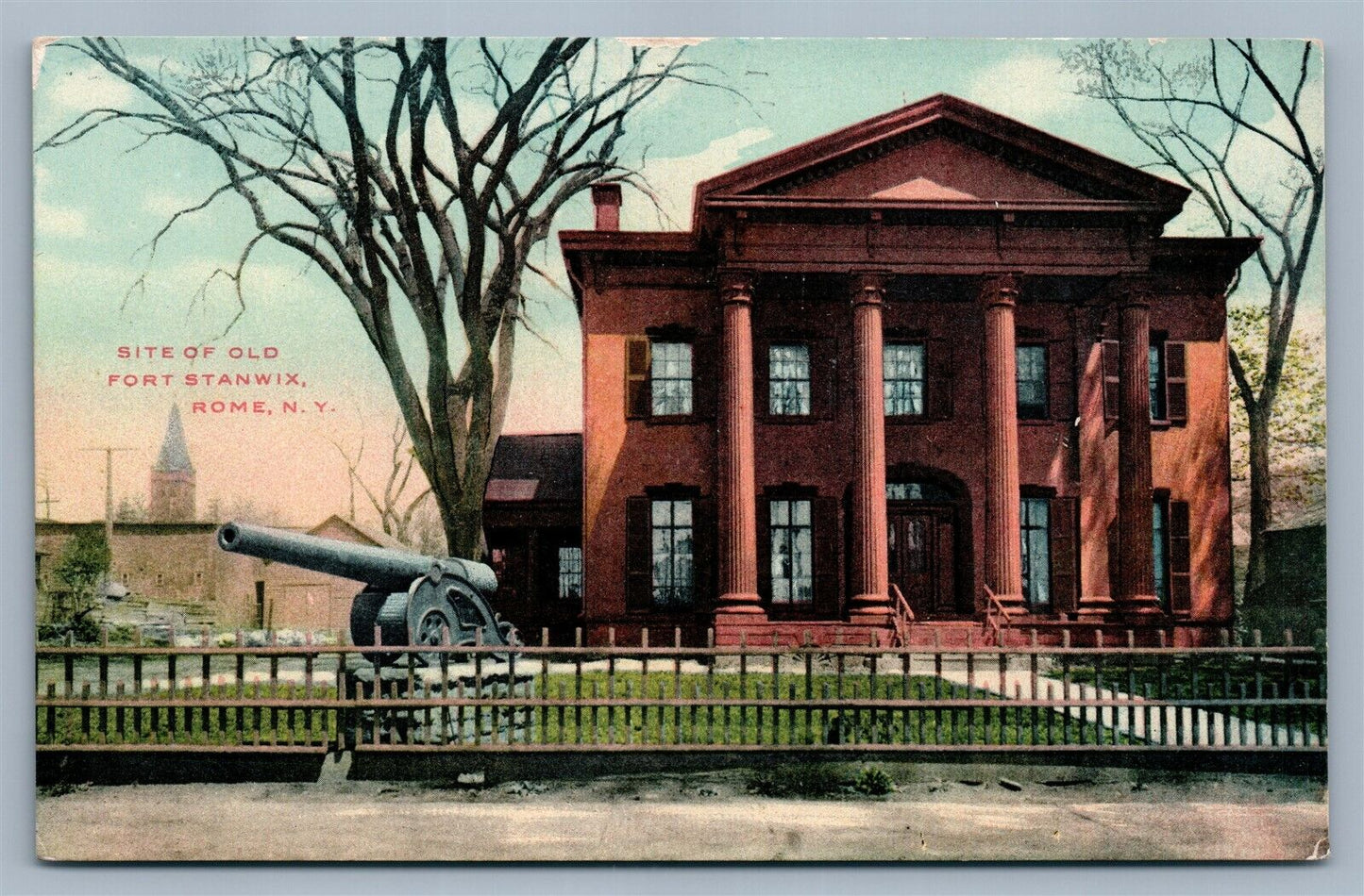 ROME NY SITE OF OLD FORT STANWIX ANTIQUE POSTCARD