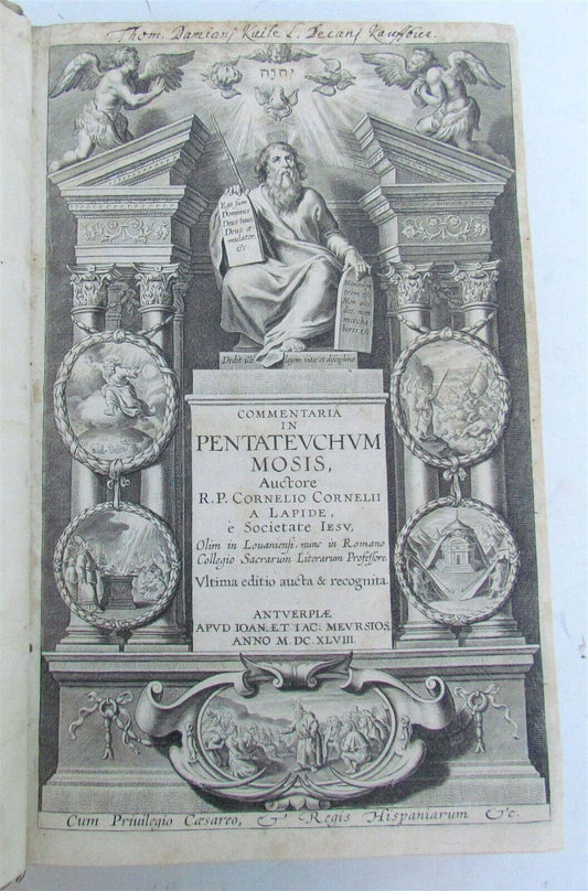 1635 COMMENTARIA IN OMNES DIVI PAULI EPISTOLAS VELLUM FOLIO by Jesuit C. Lapide