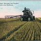 HARVESTER & THRESHER AT WORK IN THE NORTHWEST ANTIQUE POSTCARD