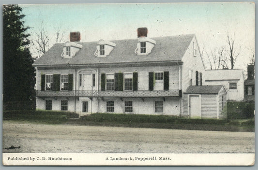 PEPPERELL MA A LANDMARK ANTIQUE POSTCARD