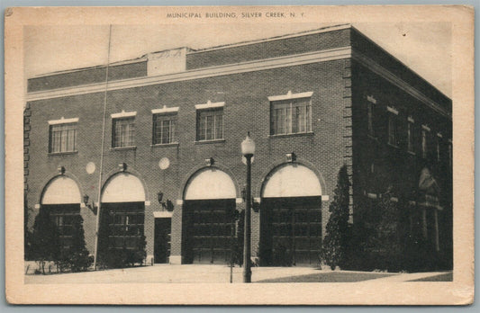 SIVER CREEK NY MUNICIPAL BUILDING VINTAGE POSTCARD