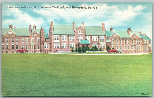 HONESDALE & CARBONDALE PA FARVIEW STATE HOSPITAL VINTAGE POSTCARD