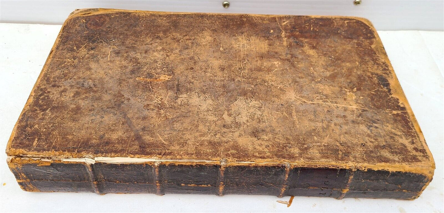 1820 JOHN BROWN BIBLE ENGLISH Self-Interpreting antique FOLIO AMERICANA NEW YORK