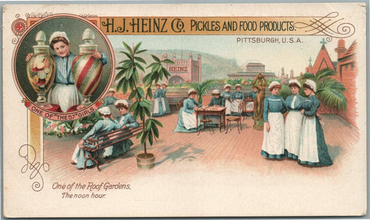 PITTSBURGH PA HEINZ COMPANY PICKLES & FOOD PRODUCTS ANTIQUE POSTCARD
