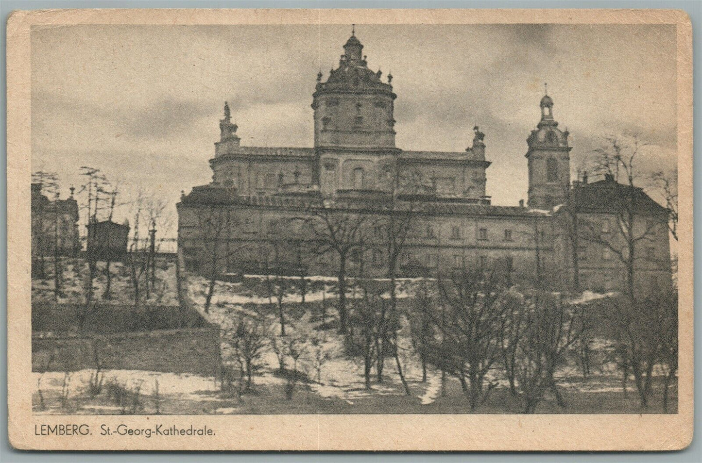 POLAND LEMBERG LVOV UKRAINE ST.GEORGE CATHEDRAL ANTIQUE POSTCARD