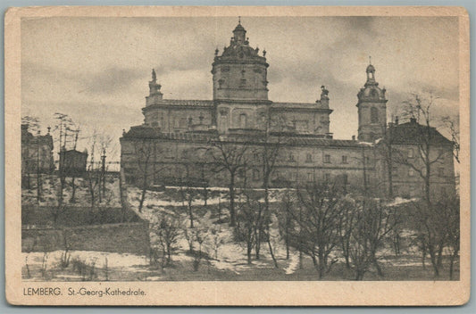 POLAND LEMBERG LVOV UKRAINE ST.GEORGE CATHEDRAL ANTIQUE POSTCARD