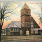 RED BANK NJ BAPTIST CHURCH 1909 ANTIQUE POSTCARD