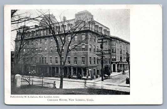 NEW LONDON CT CROCKER HOUSE ANTIQUE POSTCARD