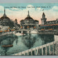 CONEY ISLAND BROOKLYN NY LUNA PARK LAGOON & SHOOT THE CHUTES ANTIQUE POSTCARD