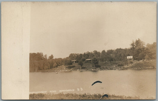 NOTTINGHAM NH PAWTUCKAWAY POND ANTIQUE REAL PHOTO POSTCARD RPPC