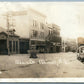 MINOT ND MAIN STREET SCENE TRAIN 1912 ANTIQUE PHOTOMONTAGE REAL PHOTO PC RPPC