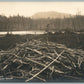 ADIRONDACK NY BEAVER HOUSE ANTIQUE REAL PHOTO POSTCARD RPPC