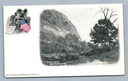 WEST HAVEN CT WEST ROCK ANTIQUE POSTCARD by ARTHUR LIVINGSTON