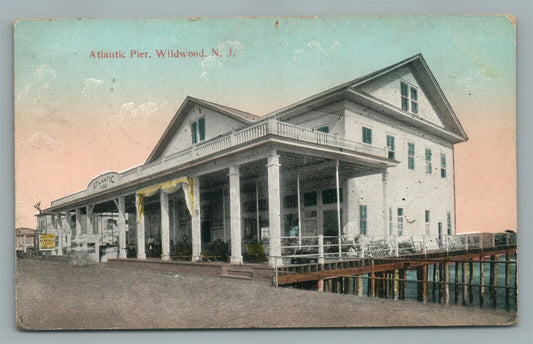 WILDWOOD NJ ATLANTIC PIER ANTIQUE POSTCARD