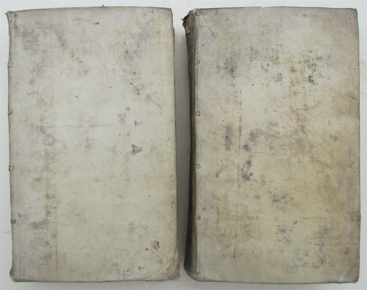 1702 2 volumes VELLUM FOLIO POLYANTHEA SACRA by JESUIT ANDREAE SPANNER ANTIQUE