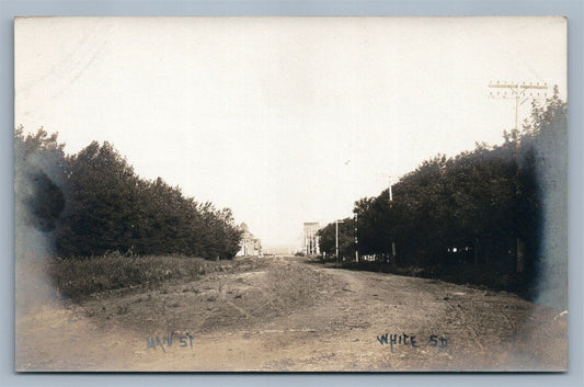 WHITE SD MAIN STREET ANTIQUE REAL PHOTO POSTCARD RPPC