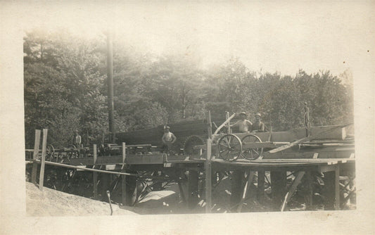 BOAT TRANSPORTATION ANTIQUE REAL PHOTO POSTCARD RPPC