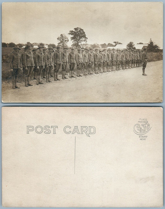 AMERICAN MILITARY WWI ERA ANTIQUE REAL PHOTO POSTCARD RPPC