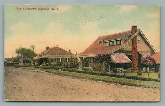 MARDEAN NJ THE SPEEDWAY ANTIQUE POSTCARD