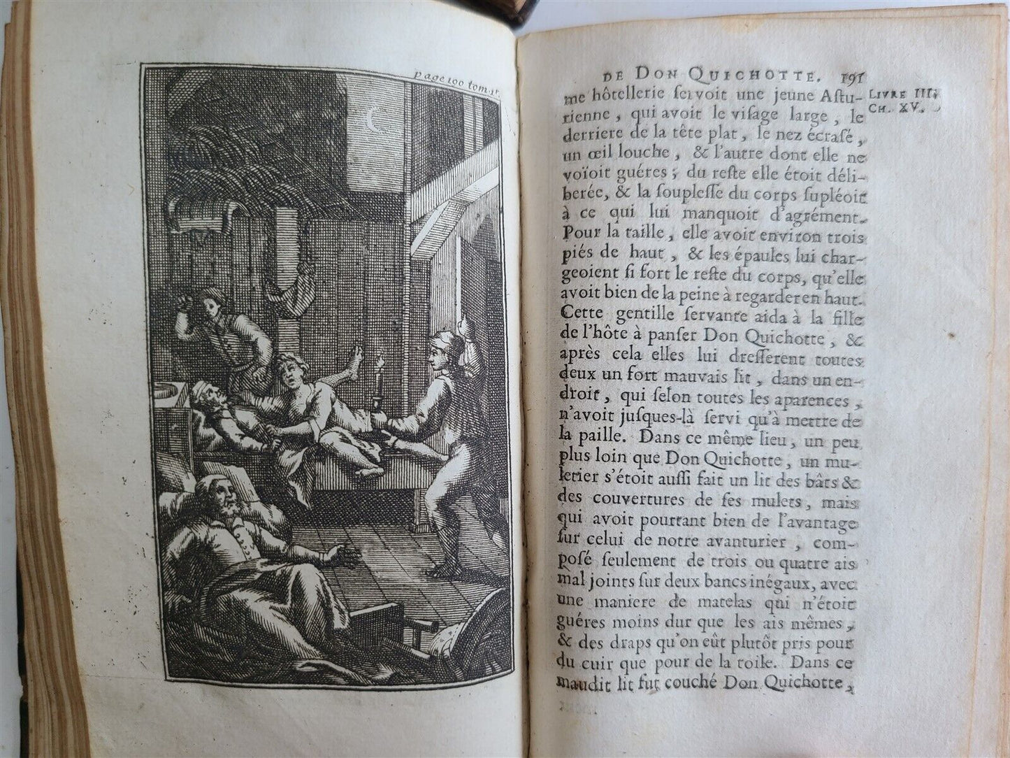 1713 DON QUICHOTTE DE LA MANCHE by CERVANTES 6 VOLUMES antique ILLUSTRATED