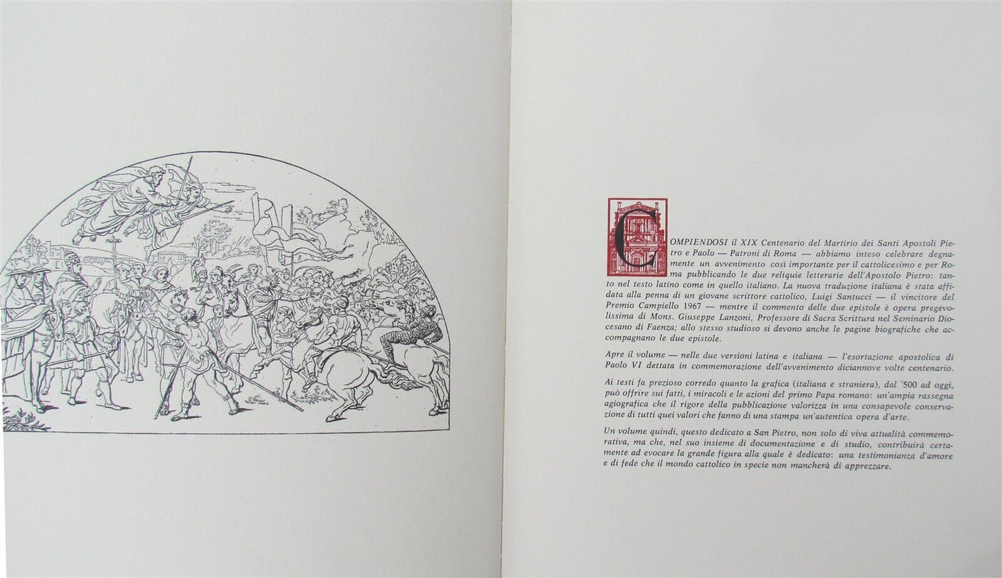 SAN PIETRO EPISTOLE CATTOLICHE antique ILLUSTRATED FOLIO VATICAN EDITION