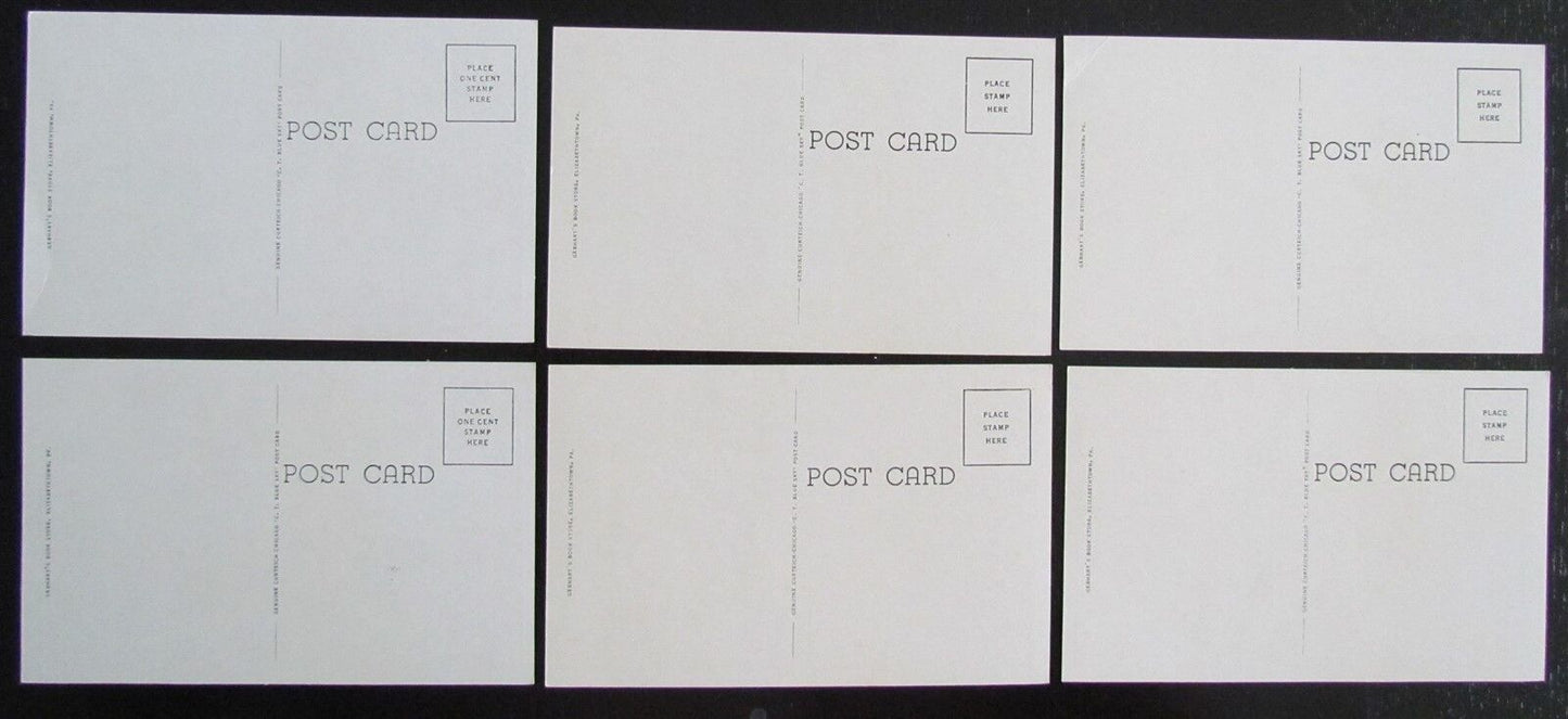 ELIZABETHTOWN PA MASONIC HOMES LOT OF 6 ANTIQUE POSTCARDS