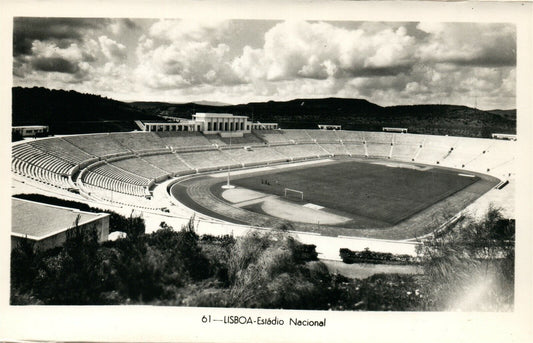 PORTUGAL LISBOA STADIUM VINTAGE REAL PHOTO POSTCARD RPPC