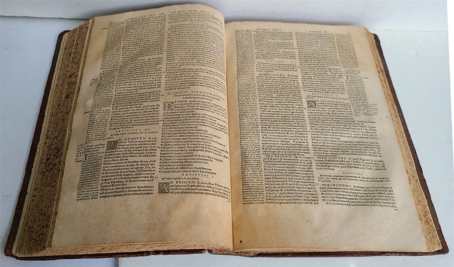 1558 THOMAS AQUINAS Summa sacrae theologiae antique FOLIO