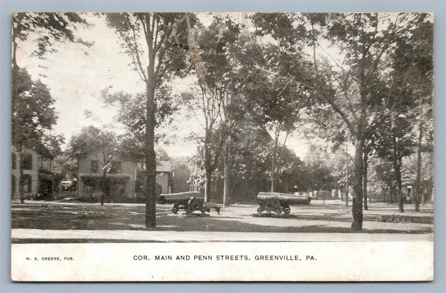 GREENVILLE PA MAIN & PENN STREETS ANTIQUE POSTCARD