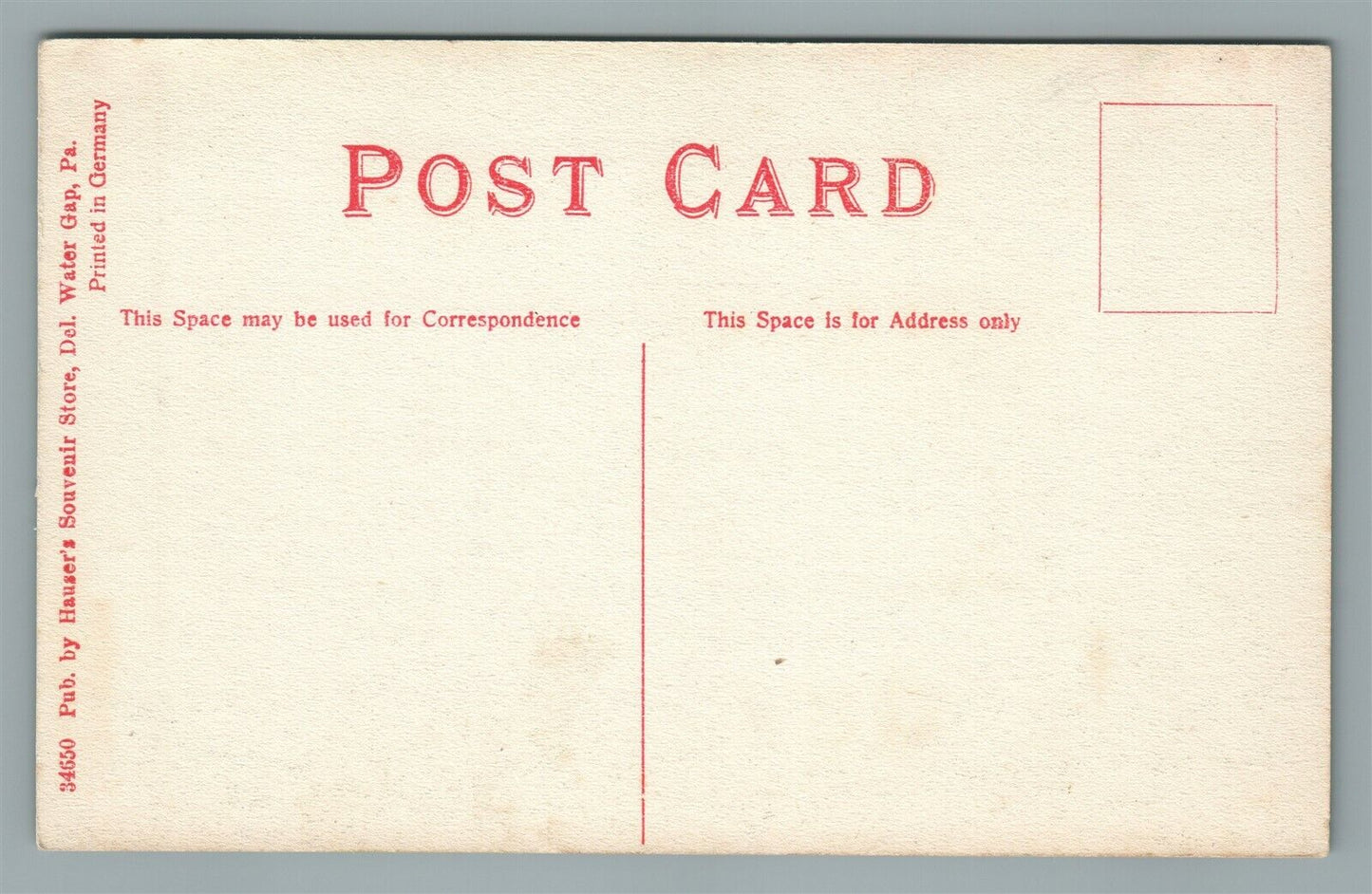 DELAWARE WATER GAP PA ANTIQUE POSTCARD