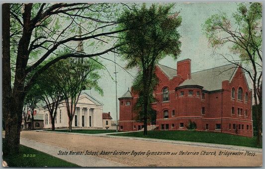 BRIDGEWATER MA STATE NORMAL SCHOOL ANTIQUE POSTCARD